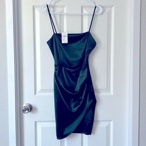 Green Satin Dress